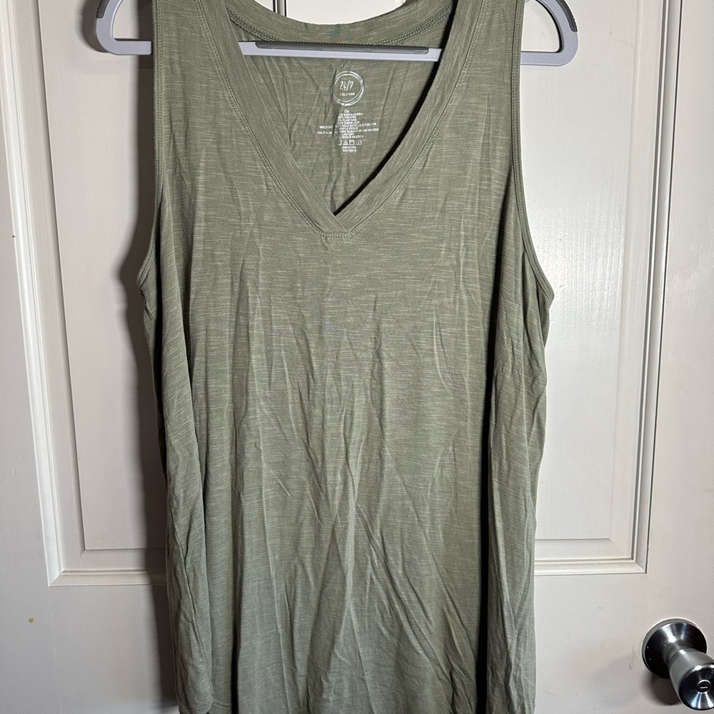 Maurices Olive V-Neck Tank Top‎